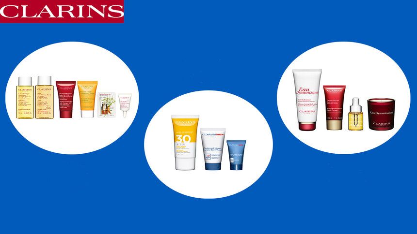 Clarins - Spend £90 and receive free samples plus an exclusive 4 piece gift set